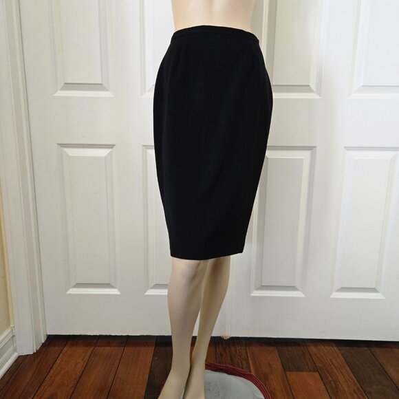 HW New York Knee Length Pencil Skirt SZ 2  Black - Picture 2 of 9